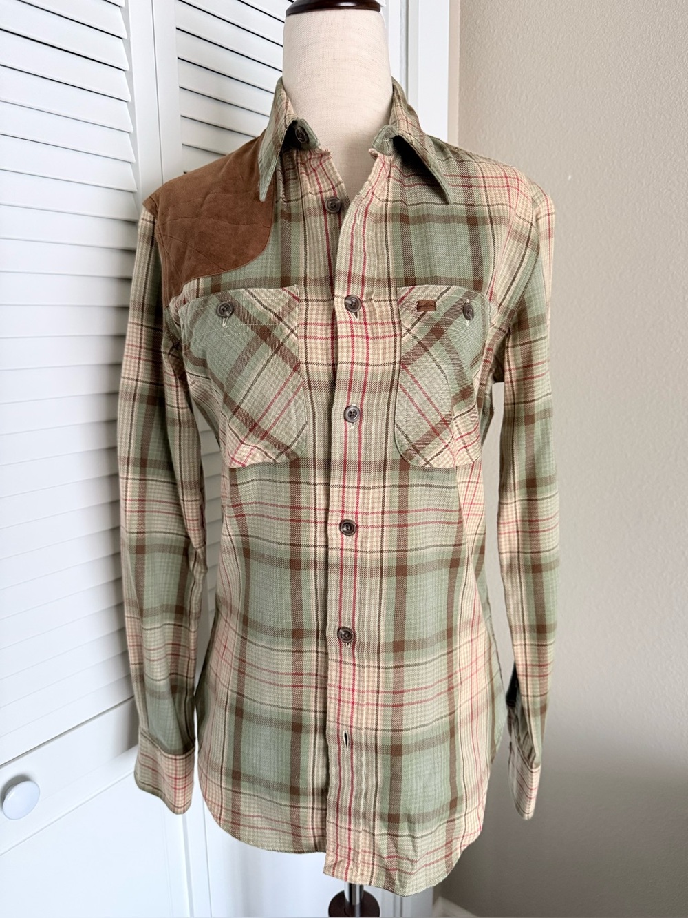 Ralph Lauren Women’s Plaid Button-Up Shirt Relaxed Fit Size 2 EUC